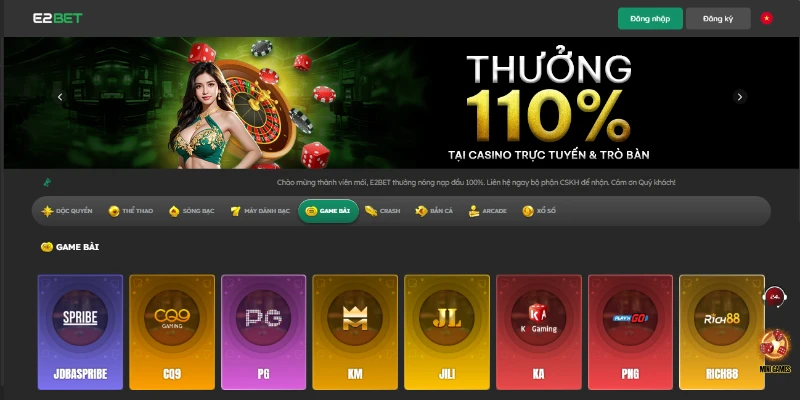 Game bài E2BET nổi bật như một biểu tượng của sự phát triển công nghệ